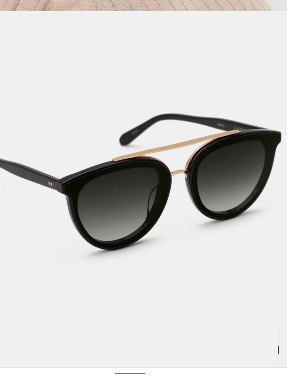 Krewe Clio Black + Shadow 24k sunglasses NWOT